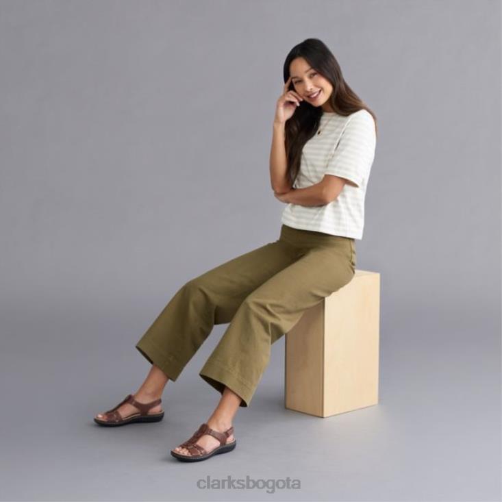 Clarks 0DX8L6306 clarks laurieann kay cuero bronceado cuero bronceado mujer cuero marrón