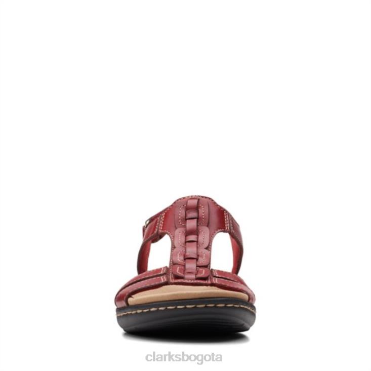 Clarks 0DX8L6307 cuero rojo clarks laurieann kay cuero rojo mujer cuero rojo