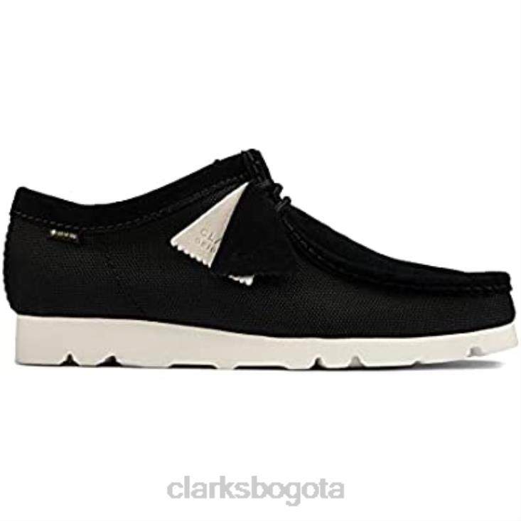Clarks 0DX8L631 zapatos de vestir originales wallabee gtx para hombre clarks lona negra hombres lienzo negro