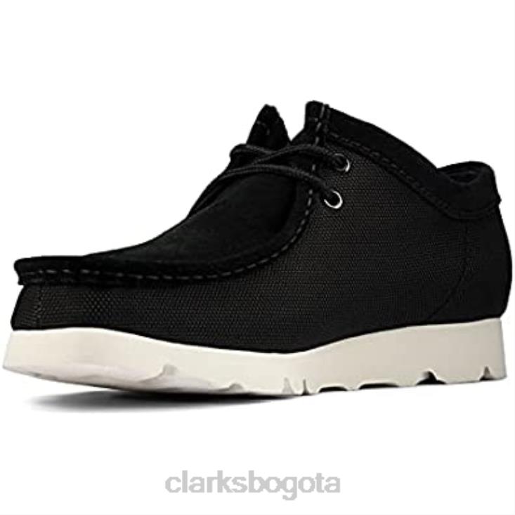 Clarks 0DX8L631 zapatos de vestir originales wallabee gtx para hombre clarks lona negra hombres lienzo negro