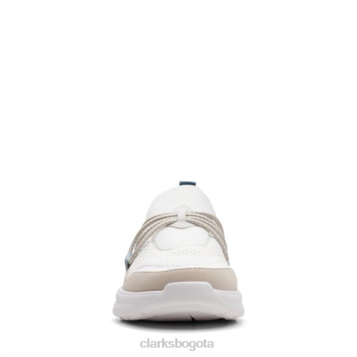 Clarks 0DX8L6316 combi blanca ezera run combi blanca clarks mujer combinación blanca