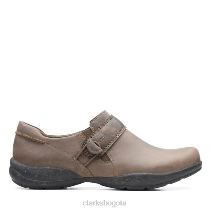 Clarks 0DX8L6322 clarks roseville dot topo oscuro topo oscuro mujer gris pardo oscuro