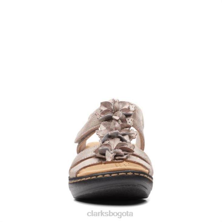 Clarks 0DX8L6333 merliah sheryl topo metalizado clarks topo metalizado mujer gris pardo metalizado