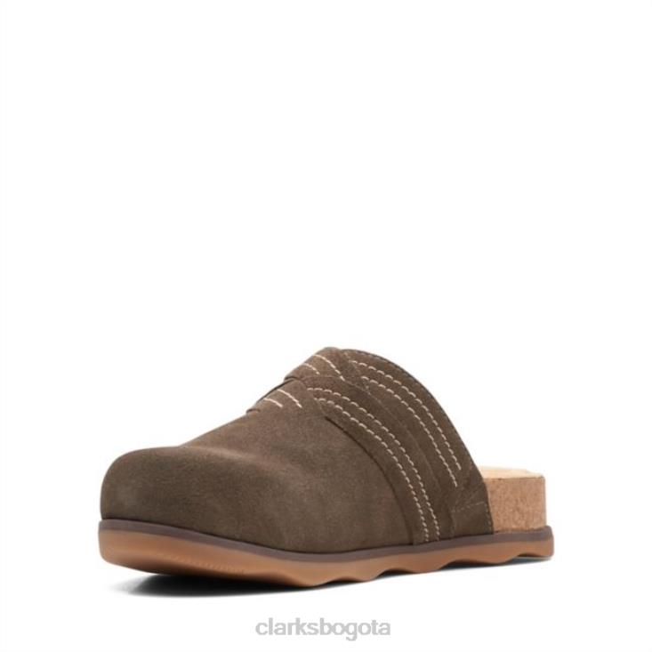 Clarks 0DX8L6348 gamuza oliva oscuro brynn glide gamuza oliva oscuro clarks mujer ante oliva oscuro