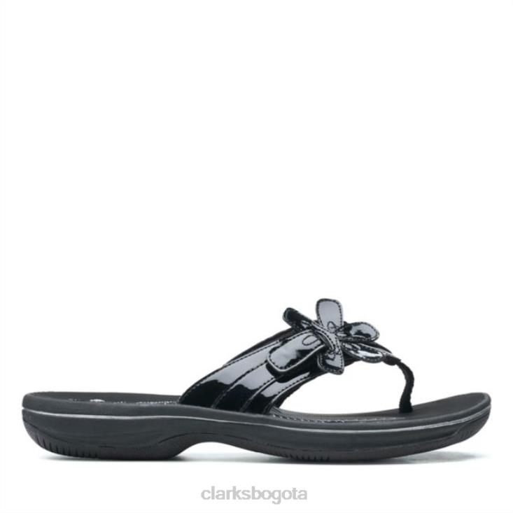 Clarks 0DX8L6356 charol negro brinkley flora charol negro clarks mujer charol negro