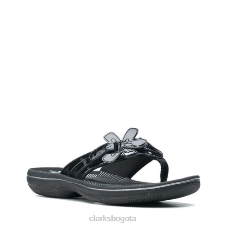 Clarks 0DX8L6356 charol negro brinkley flora charol negro clarks mujer charol negro