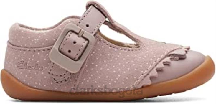 Clarks 0DX8L636 zapatos roamer cub de ante para niño rosa clarks niños