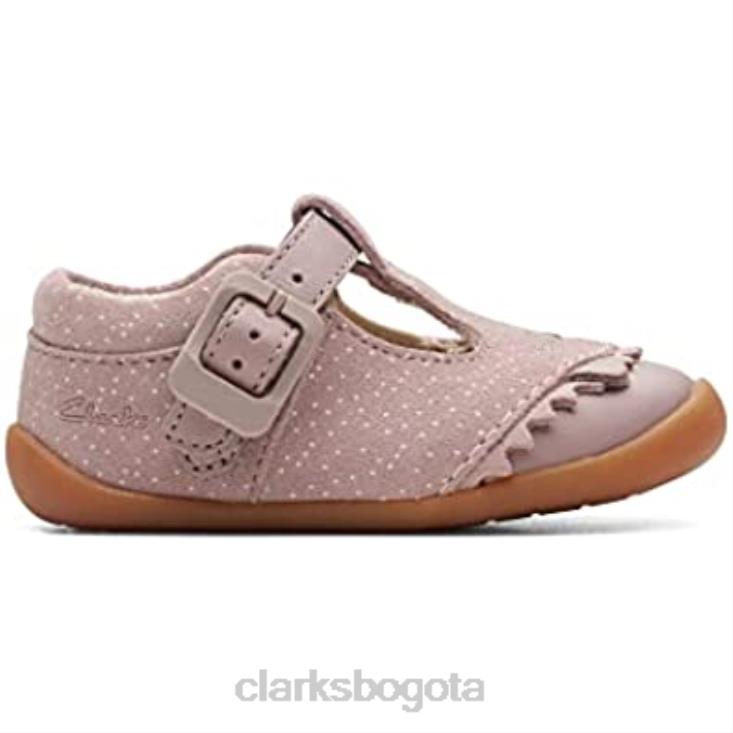 Clarks 0DX8L636 zapatos roamer cub de ante para niño rosa clarks niños