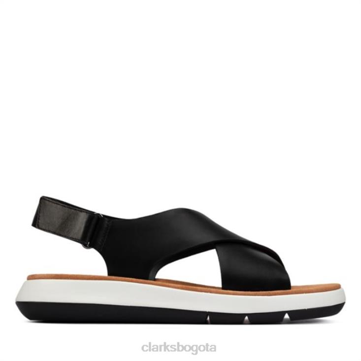 Clarks 0DX8L6367 jemsa cross cuero negro clarks cuero negro mujer cuero negro