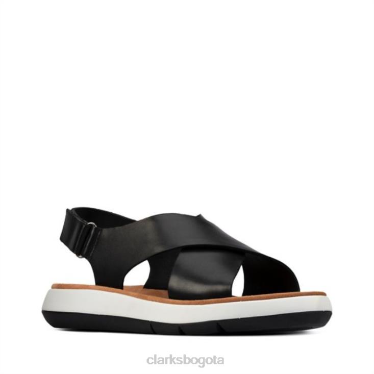 Clarks 0DX8L6367 jemsa cross cuero negro clarks cuero negro mujer cuero negro