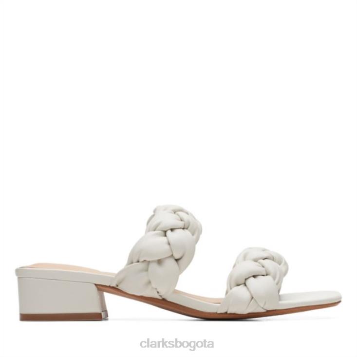 Clarks 0DX8L6387 trenza clarks seren25 de cuero blanco unisexo cuero blanco