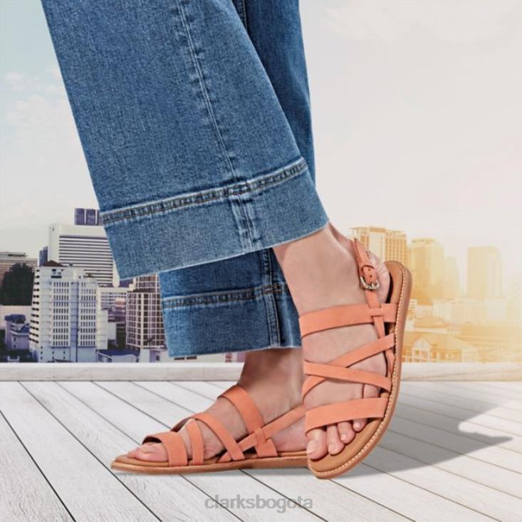 Clarks 0DX8L6391 karsea sol luz coral clarks coral claro mujer coral claro