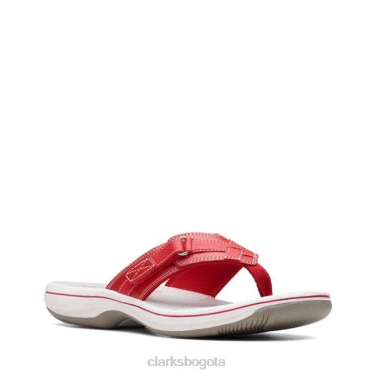 Clarks 0DX8L6398 brisa mar rojo sintético clarks sintéticos rojos mujer rojo sintético