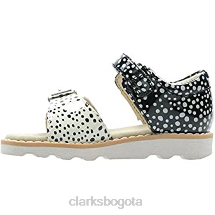 Clarks 0DX8L642 Clarks Crown Bloom T sandalias con tira trasera para niña negro niños interés negro