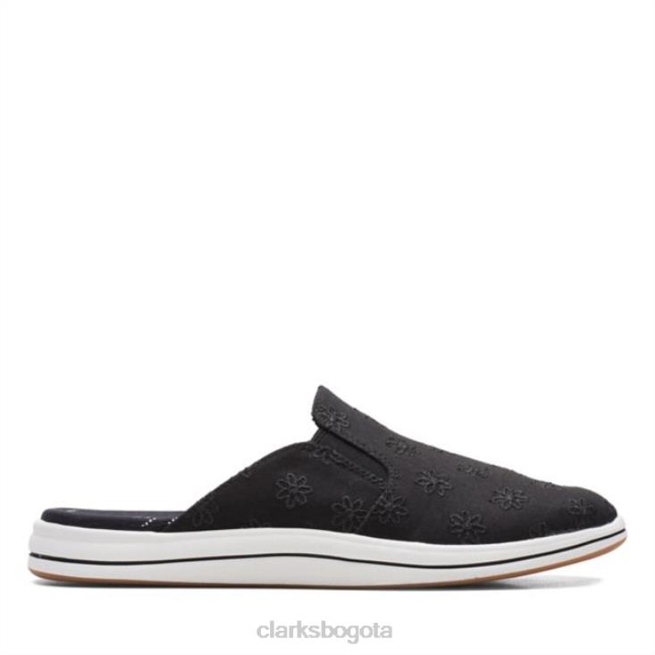 Clarks 0DX8L6422 brisa orilla negro floral negro floral clarks mujer flores negras