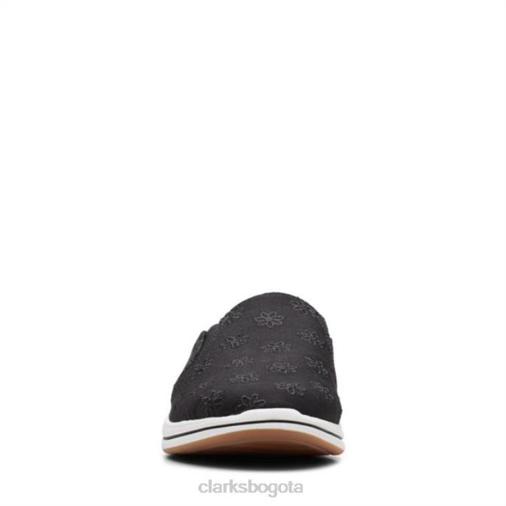 Clarks 0DX8L6422 brisa orilla negro floral negro floral clarks mujer flores negras