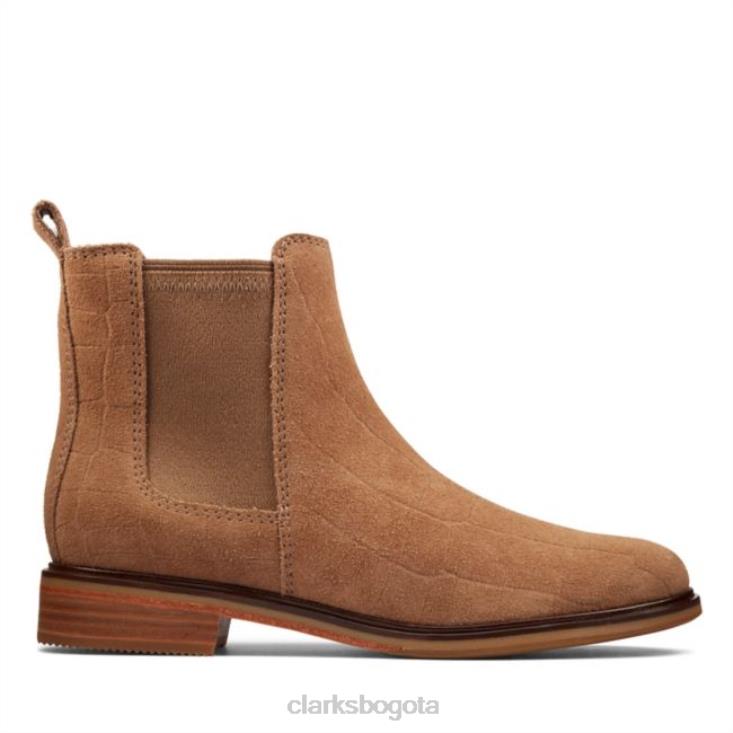 Clarks 0DX8L6436 clarks croc tostado arlo arlo clarks croc tostado mujer cocodrilo bronceado