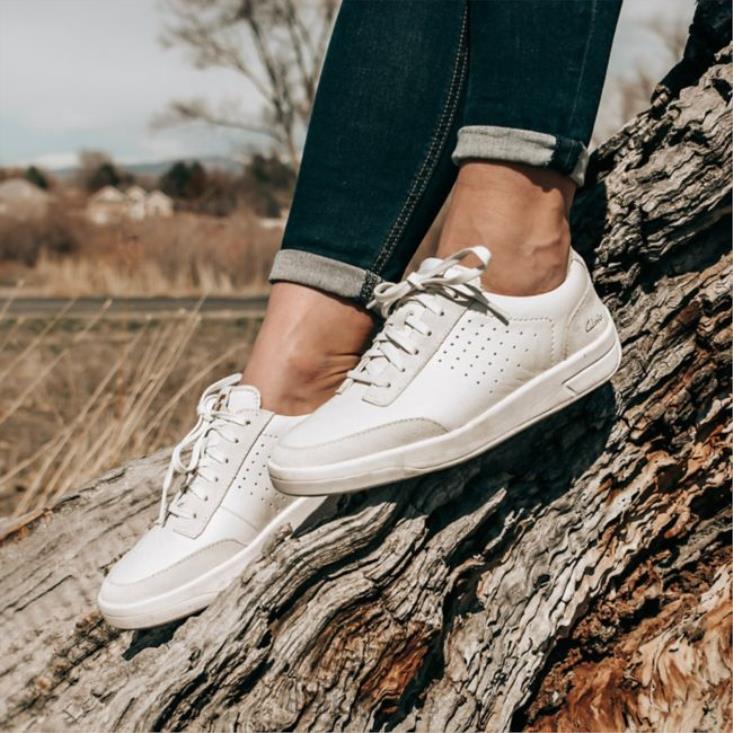 Clarks 0DX8L6437 hero air lace cuero blanco clarks cuero blanco mujer cuero blanco