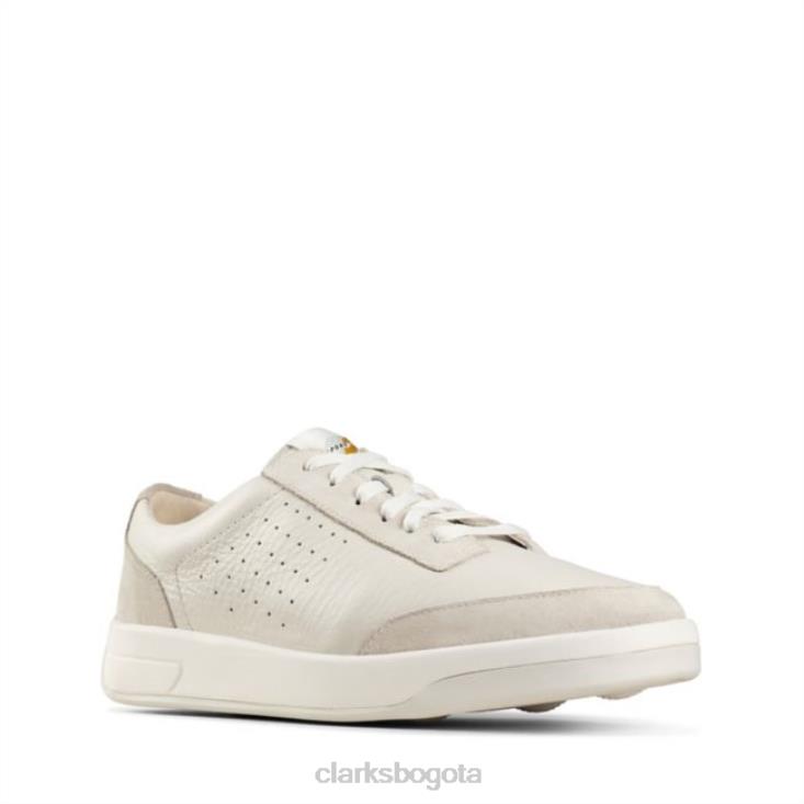 Clarks 0DX8L6437 hero air lace cuero blanco clarks cuero blanco mujer cuero blanco