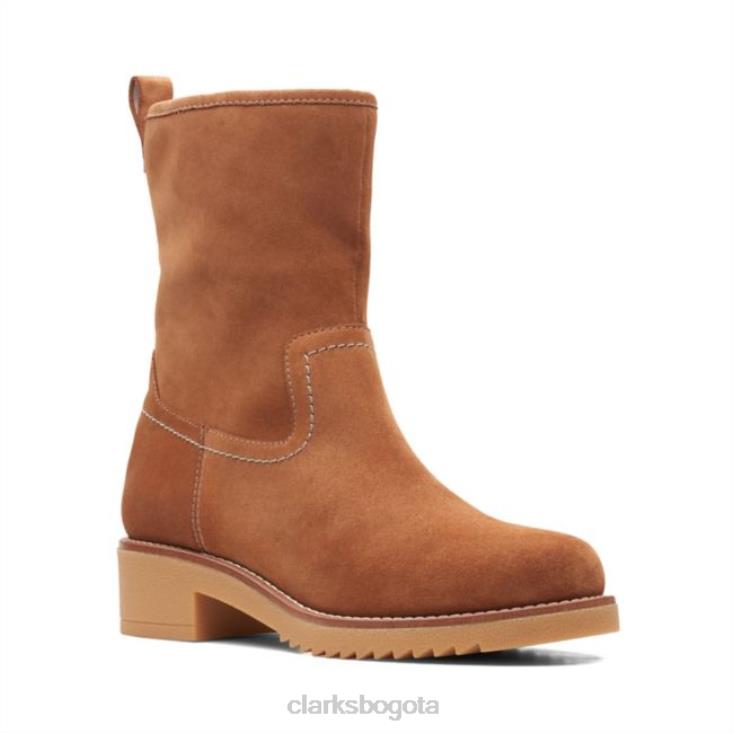 Clarks 0DX8L6444 ante marrón oscuro eden mid hi clarks de ante marrón oscuro unisexo gamuza bronceada oscura