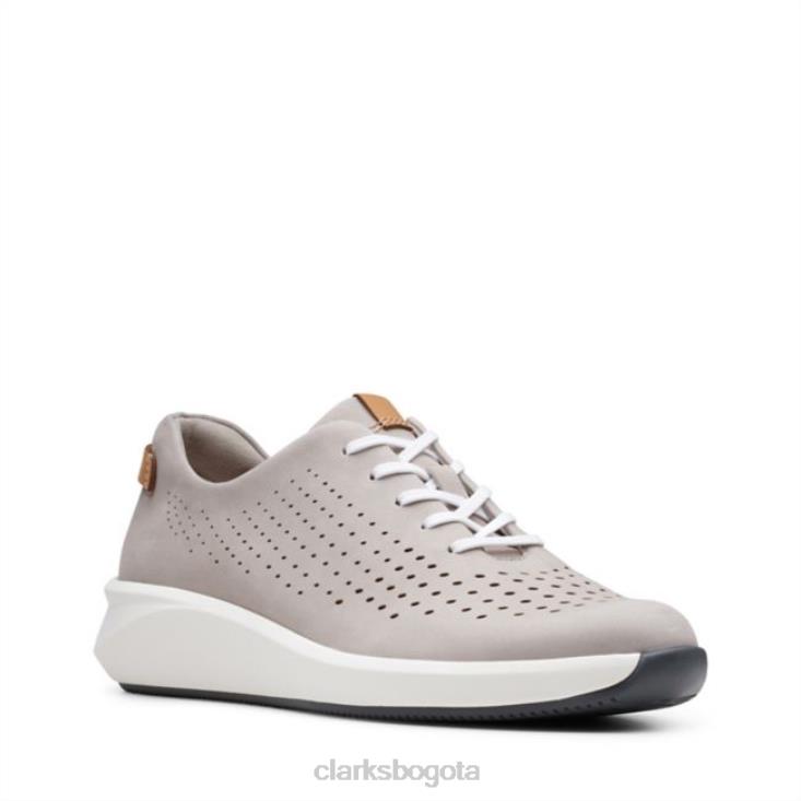 Clarks 0DX8L6447 un rio tie nubuck piedra clarks nubuck piedra mujer nubuck de piedra