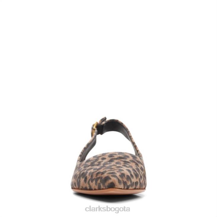 Clarks 0DX8L6454 Laina 15 Sling estampado de leopardo clarks con estampado de leopardo unisexo estampado de leopardo