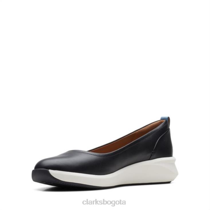 Clarks 0DX8L6455 un rio vibe cuero negro clarks cuero negro mujer cuero negro