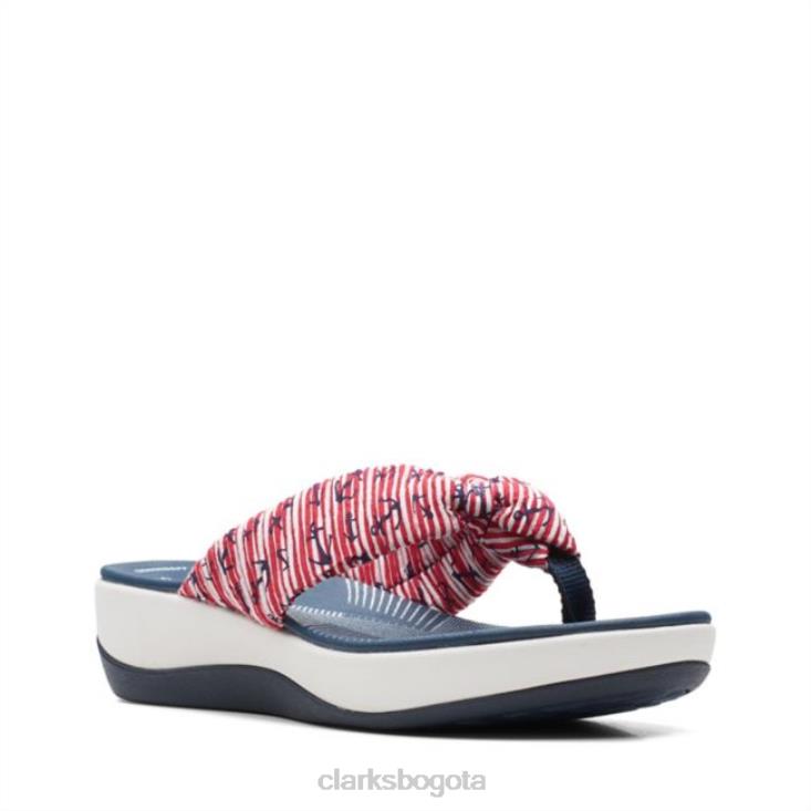 Clarks 0DX8L6456 rojo/blanco/azul clarks arla glison rojo/blanco/azul mujer rojo blanco azul