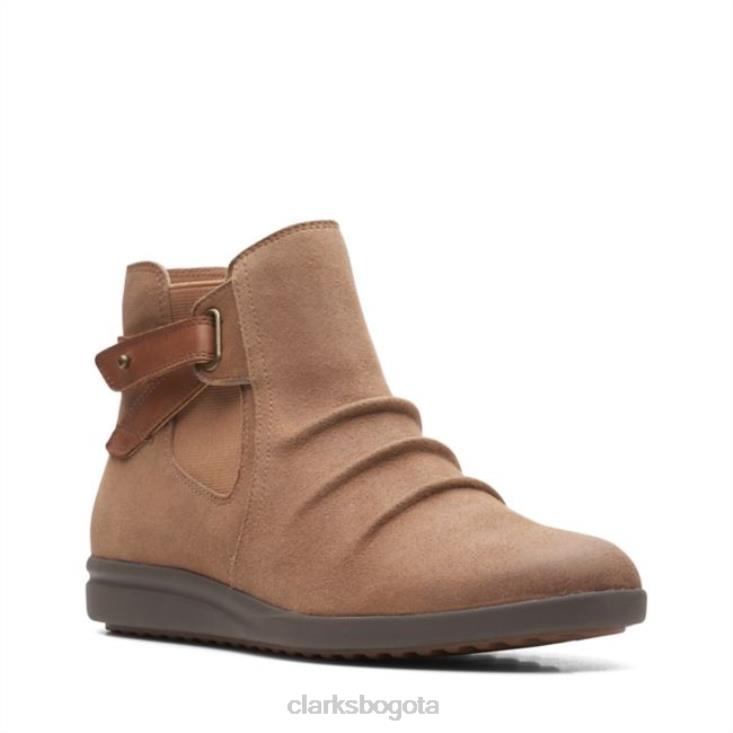 Clarks 0DX8L6474 clarks tamzen mid tan ante tan ante mujer gamuza color canela