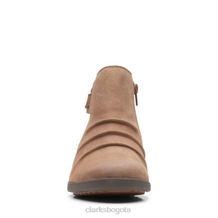 Clarks 0DX8L6474 clarks tamzen mid tan ante tan ante mujer gamuza color canela