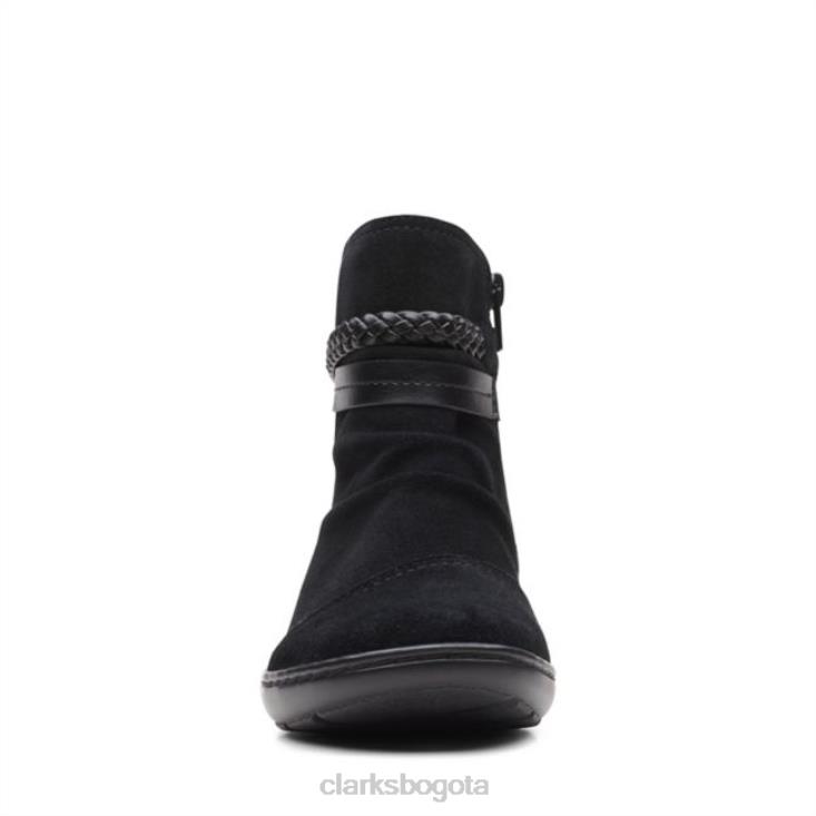 Clarks 0DX8L6476 bota trenzada cora de ante negro clarks de ante negro mujer ante negro