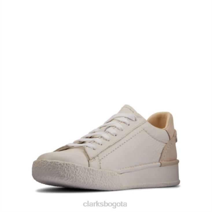 Clarks 0DX8L6478 taza artesanal encaje cuero blanco clarks de cuero blanco unisexo cuero blanco