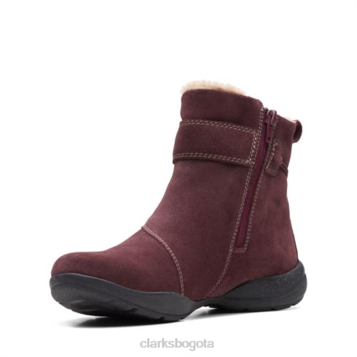 Clarks 0DX8L6498 bota clarks roseville ante burdeos ante burdeos mujer ante burdeos