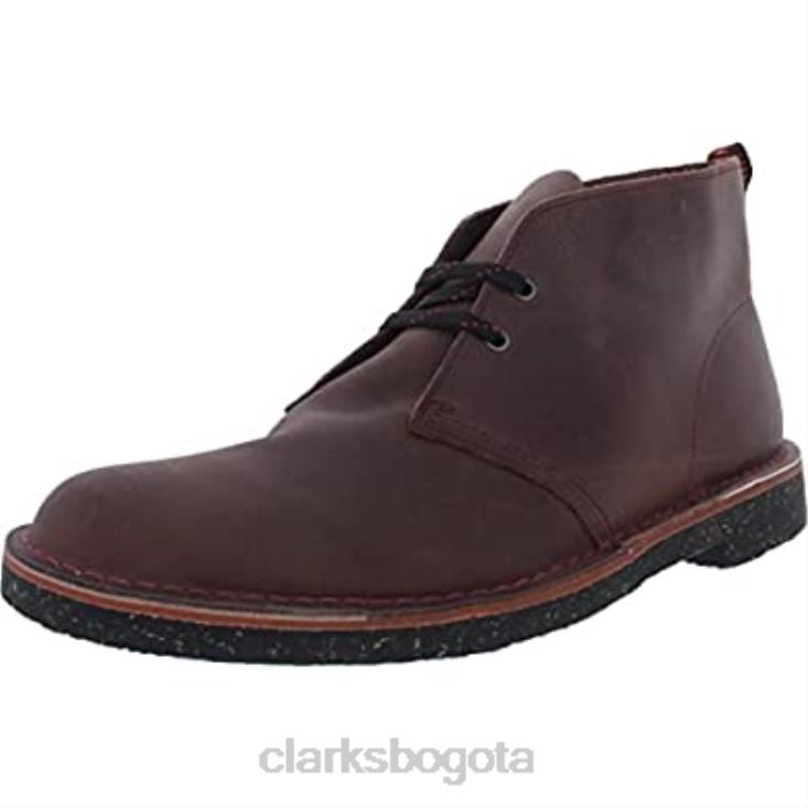 Clarks 0DX8L65 Botas chukka clarks bushacre 3 de cuero color burdeos para hombre hombres cuero burdeos