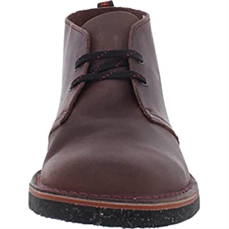 Clarks 0DX8L65 Botas chukka clarks bushacre 3 de cuero color burdeos para hombre hombres cuero burdeos