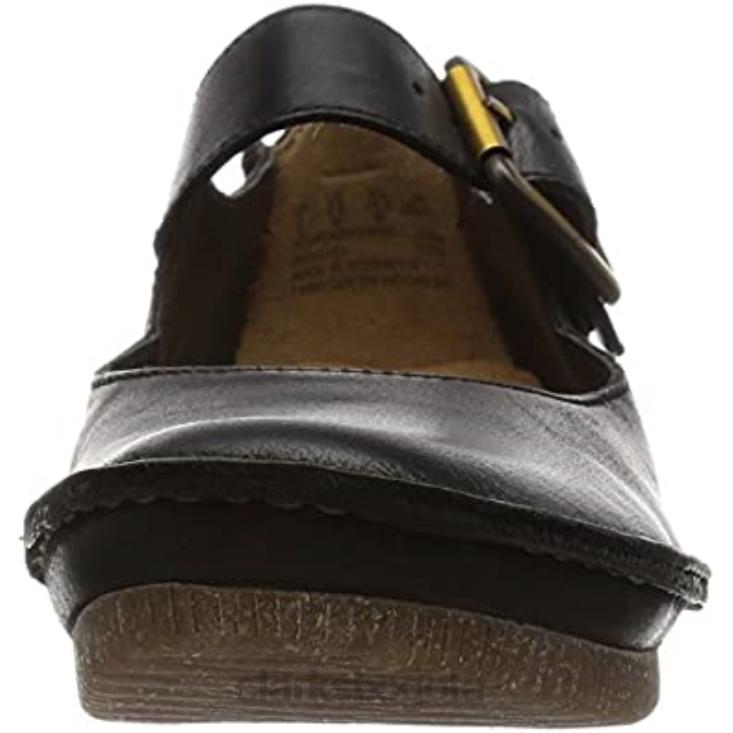 Clarks 0DX8L650 Sandalias clarks janey june mujer con tira al tobillo negro mujer cuero negro