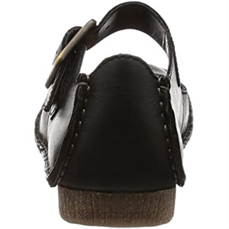 Clarks 0DX8L650 Sandalias clarks janey june mujer con tira al tobillo negro mujer cuero negro