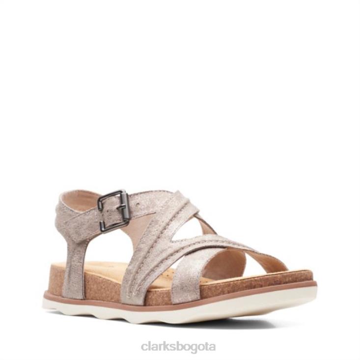 Clarks 0DX8L6509 brynn ave topo metalizado clarks topo metalizado mujer gris pardo metalizado