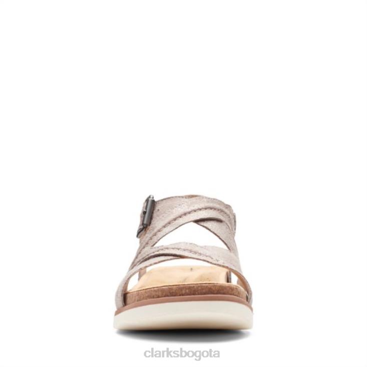 Clarks 0DX8L6509 brynn ave topo metalizado clarks topo metalizado mujer gris pardo metalizado