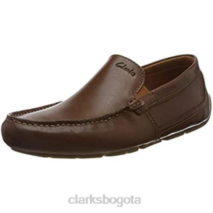 Clarks 0DX8L652 clarks markman plamoccasin de cuero color canela oscuro para hombre hombres cuero bronceado oscuro