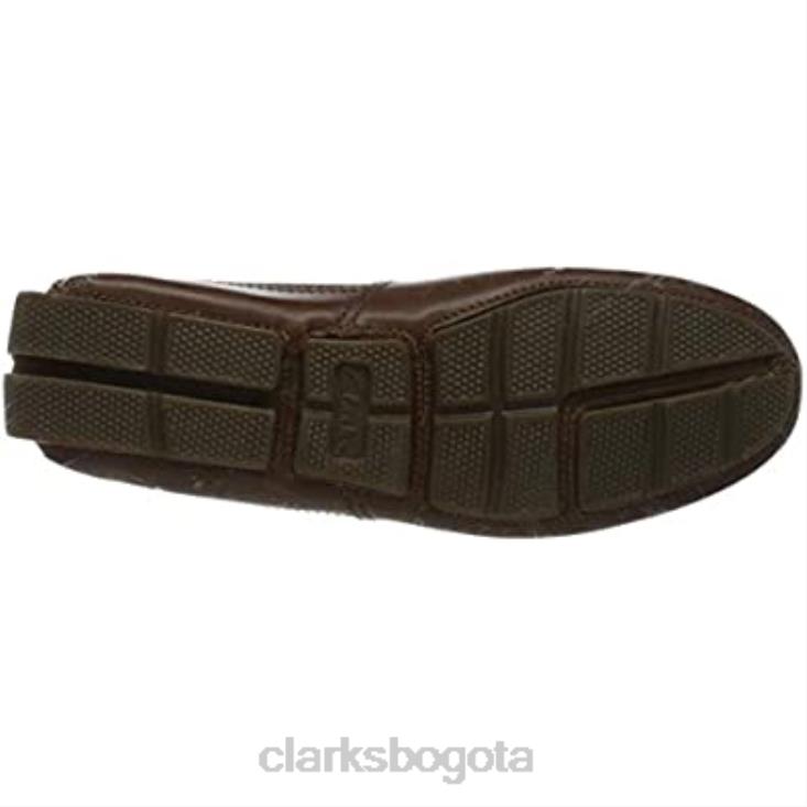 Clarks 0DX8L652 clarks markman plamoccasin de cuero color canela oscuro para hombre hombres cuero bronceado oscuro