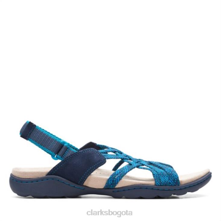 Clarks 0DX8L6523 combinación azul marino clarks amanda facilidad combinación azul marino mujer combinación azul marino