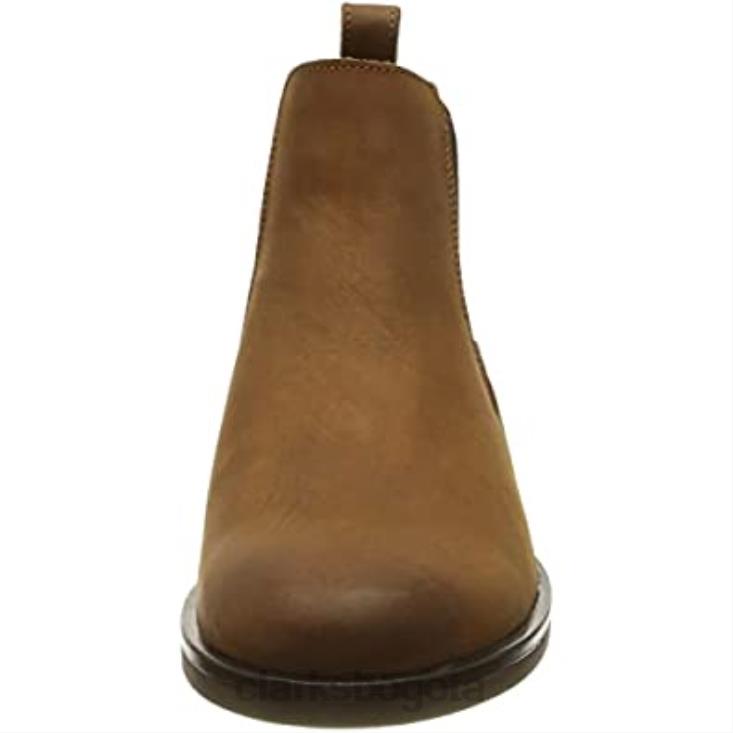 Clarks 0DX8L653 botas chelsea memi top para mujer clarks dark tan lea mujer lea bronceado oscuro