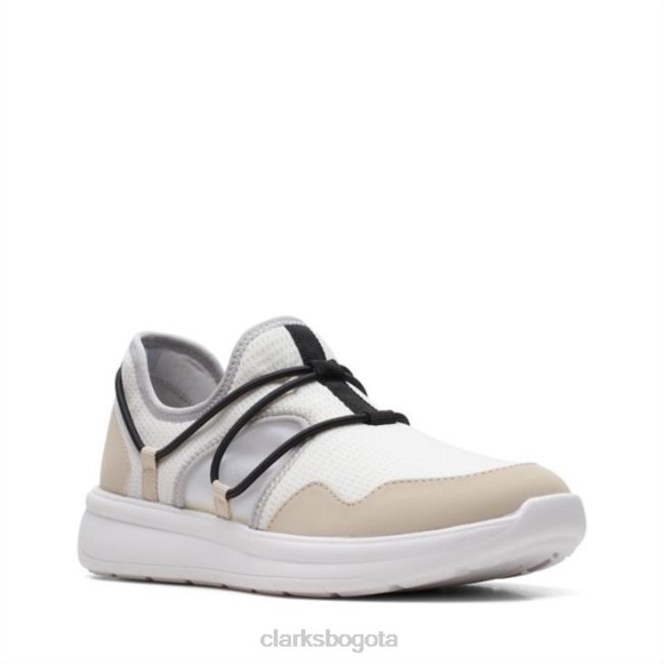Clarks 0DX8L6540 combi blanca ezera skip combi blanca clarks unisexo combinación blanca