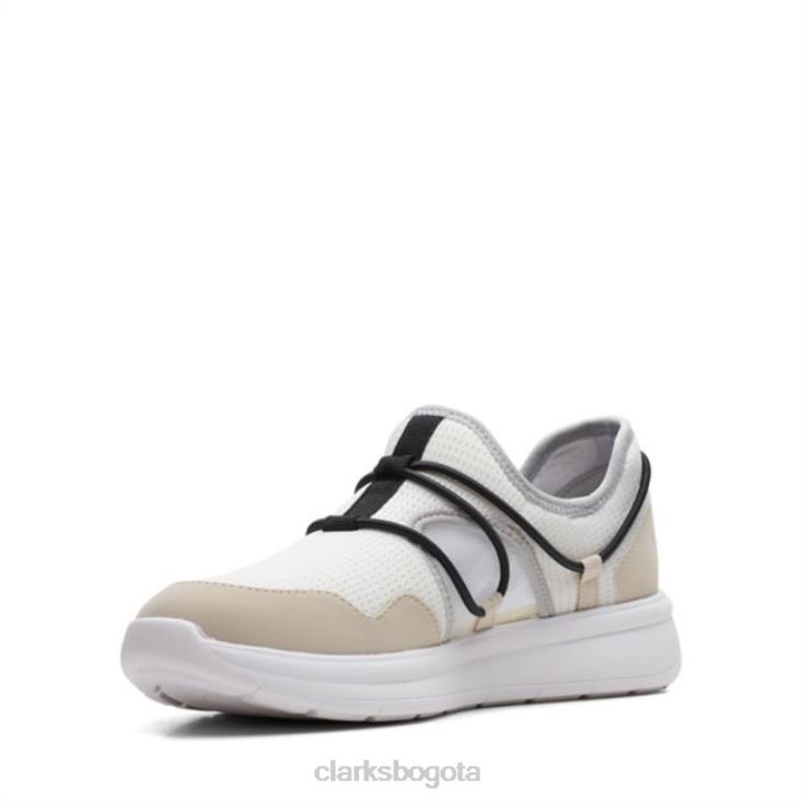 Clarks 0DX8L6540 combi blanca ezera skip combi blanca clarks unisexo combinación blanca