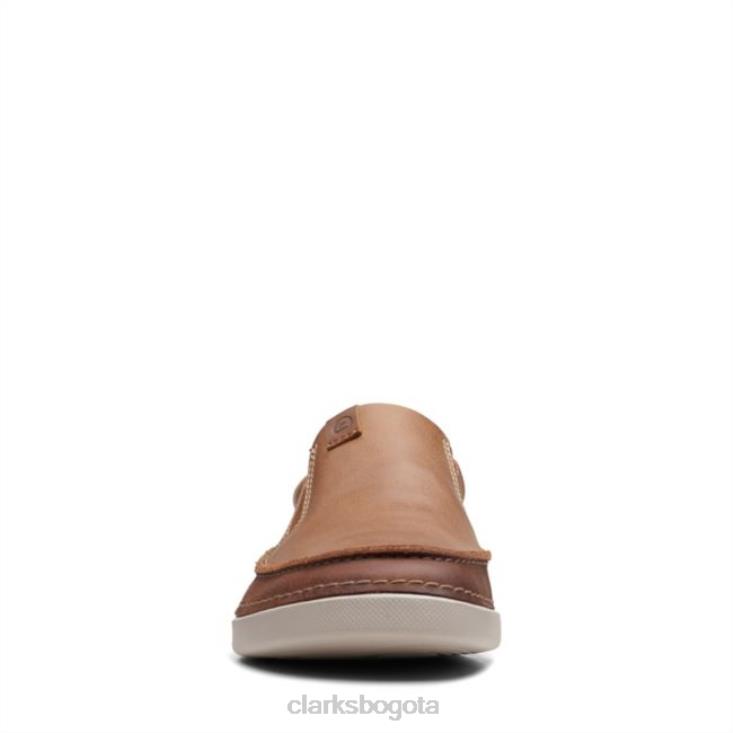 Clarks 0DX8L6561 clarks cuero tostado gereld paso cuero tostado hombres cuero marrón