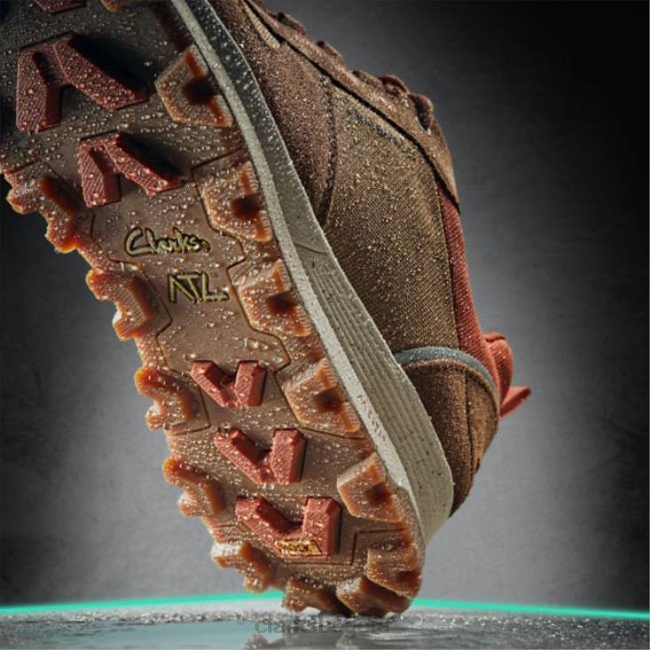 Clarks 0DX8L6570 clarks atl trek walk impermeable cognac combi cognac combi hombres combinación de coñac