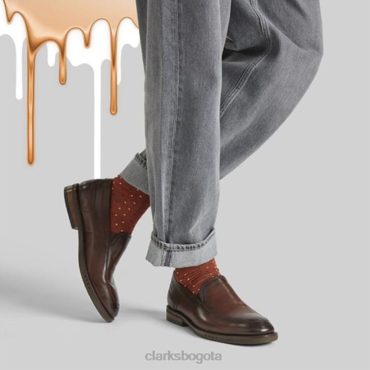 Clarks 0DX8L6572 cuero marrón un hugh encaje clarks de cuero marrón hombres cuero marrón