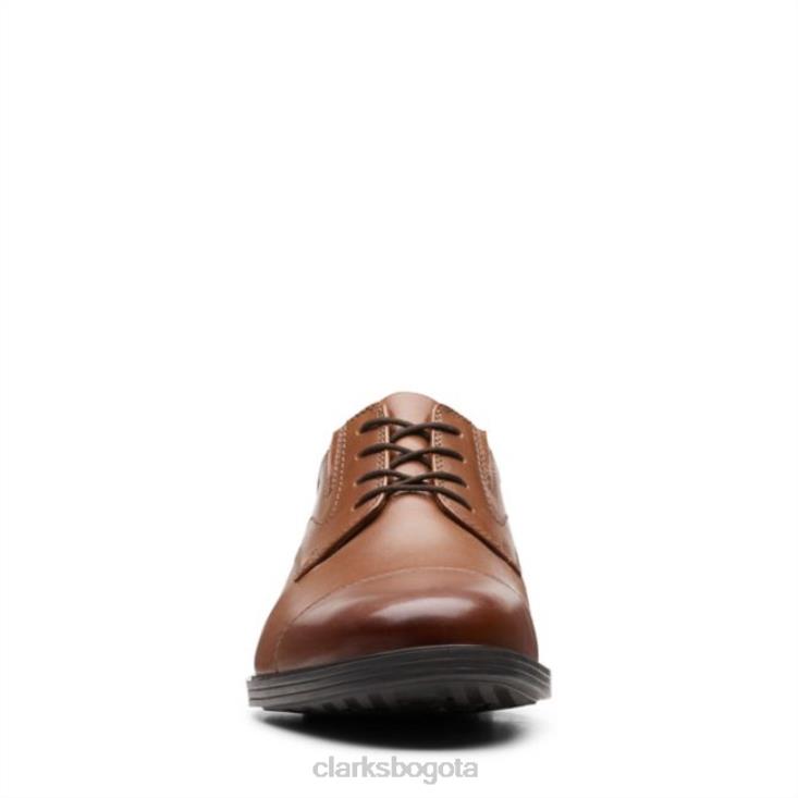 Clarks 0DX8L6585 Gorra Whiddon de cuero tostado oscuro clarks cuero tostado oscuro hombres cuero bronceado oscuro