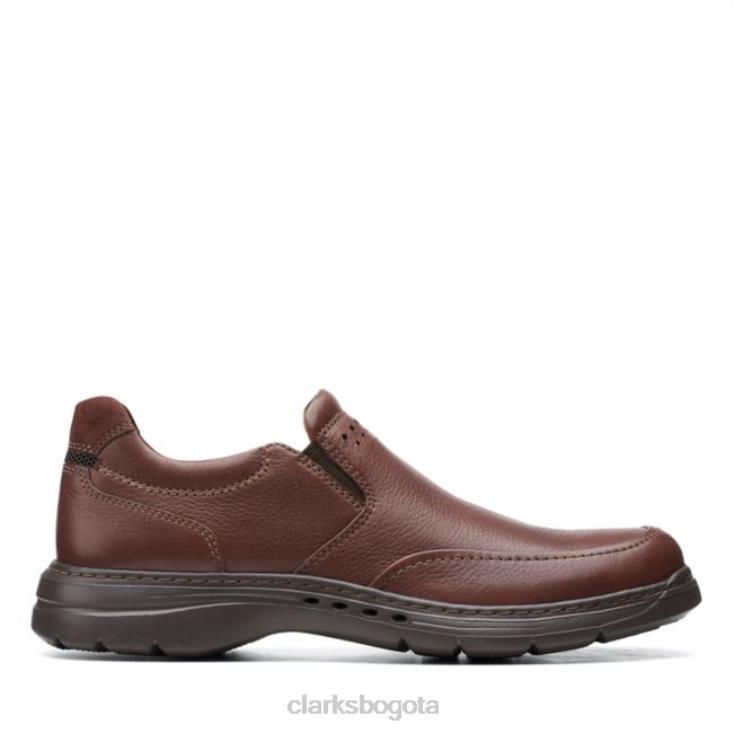 Clarks 0DX8L6589 un brawley step cuero caoba ny clarks cuero caoba ny hombres cuero caoba